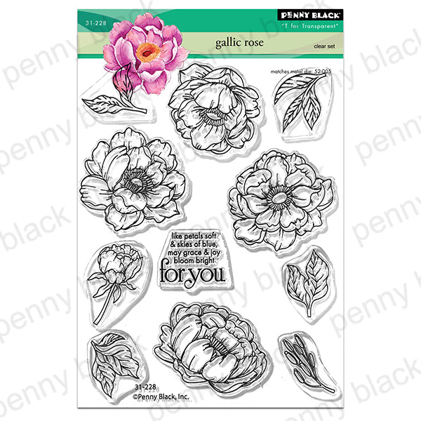 Penny Black Gallic Rose Clear Stamps 31-228
