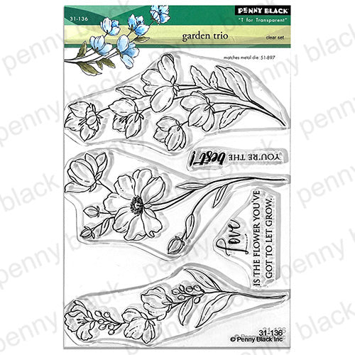 Penny Black Garden Trio Clear Stamp and Die Set product image 1