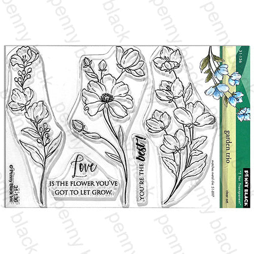 Penny Black Garden Trio Clear Stamps 31-136