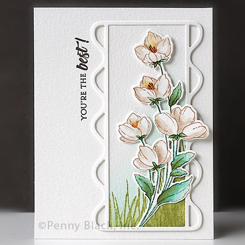 Penny Black Garden Trio Clear Stamps 31-136 white flowers