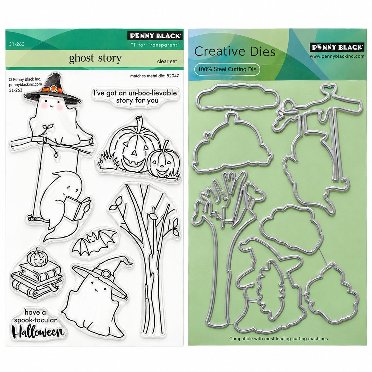 Penny Black Ghost Story Clear Stamp and Die Set 1