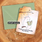 Penny Black Ghost Story Clear Stamps 31-263 ghost on a swing card