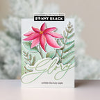 Penny Black Glory Edger Dies 52-044 red poinsettia card