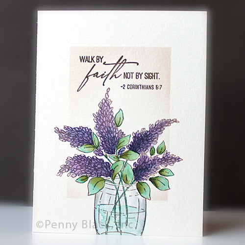 Penny Black Good Wishes Bouquet Clear Stamp and Die Set faith