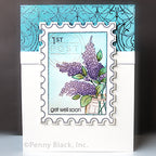 Penny Black Good Wishes Bouquet Clear Stamps 31-134 get well soon