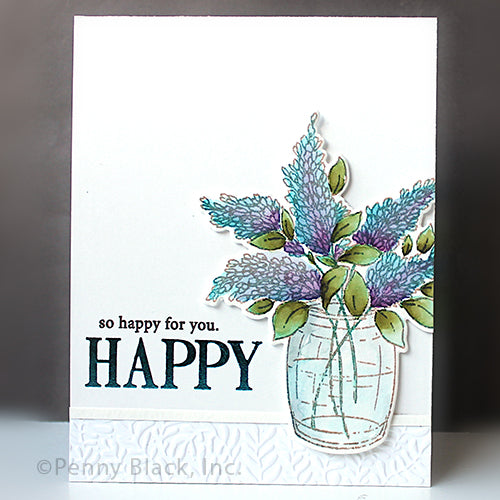 Penny Black Good Wishes Bouquet Cut Out Dies 51-898 happy for you