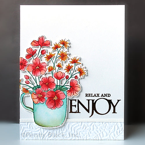 Penny Black Good Wishes Bouquet Cut Out Dies 51-898 relax
