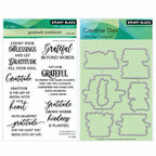 Penny Black Gratitude Sentiment Clear Stamp and Die Set