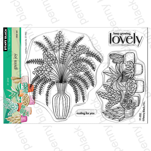 Penny Black Green Joy Clear Stamps 31-202
