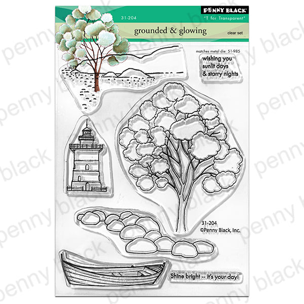 Penny Black Grounded and Glowing Clear Stamps 31-204