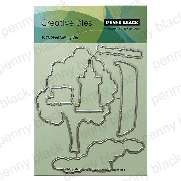Penny Black Grounded and Glowing Cut Out Coordinating Dies 51-985