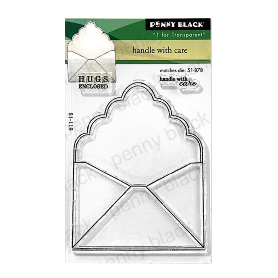 Penny Black Handle With Care Clear Stamp and Die Set image 1