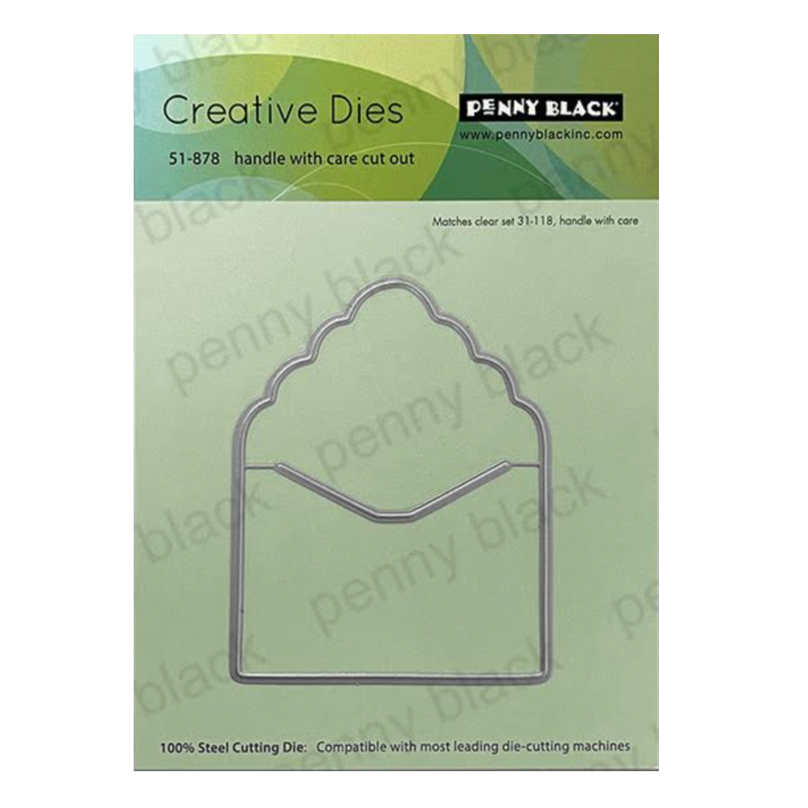Penny Black Handle With Care Clear Stamp and Die Set image 2