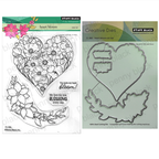 Penny Black Heart Bloom Clear Stamp and Die Set