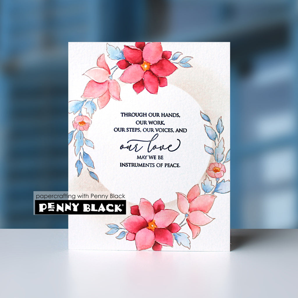 Penny Black Heart Bloom Clear Stamps 31-184 love