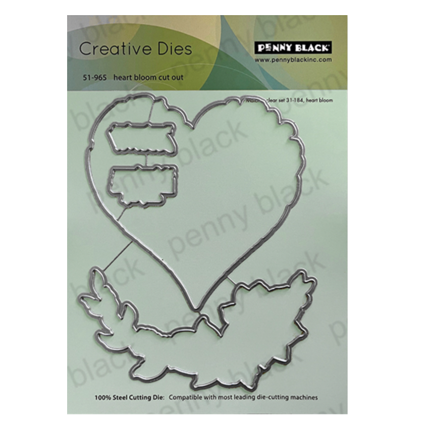 Penny Black Heart Bloom Cut Out Dies 51-965