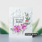 Penny Black Heart Bloom Cut Out Dies 51-965 love you