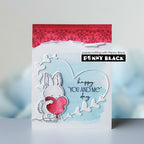 Penny Black Heart Hops Clear Stamp and Die Set bunny