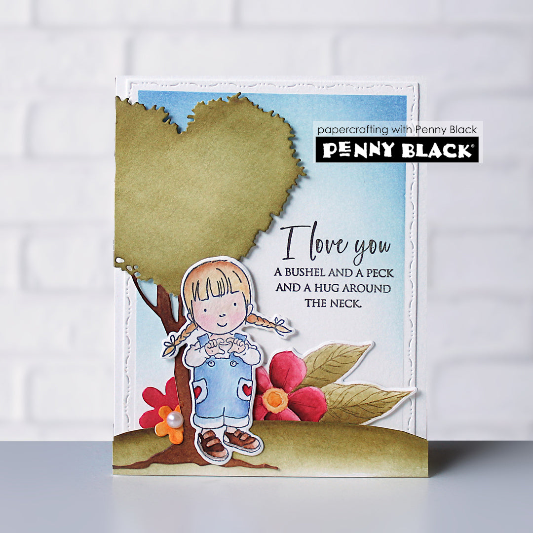 Penny Black Heart Hops Clear Stamp and Die Set flowers