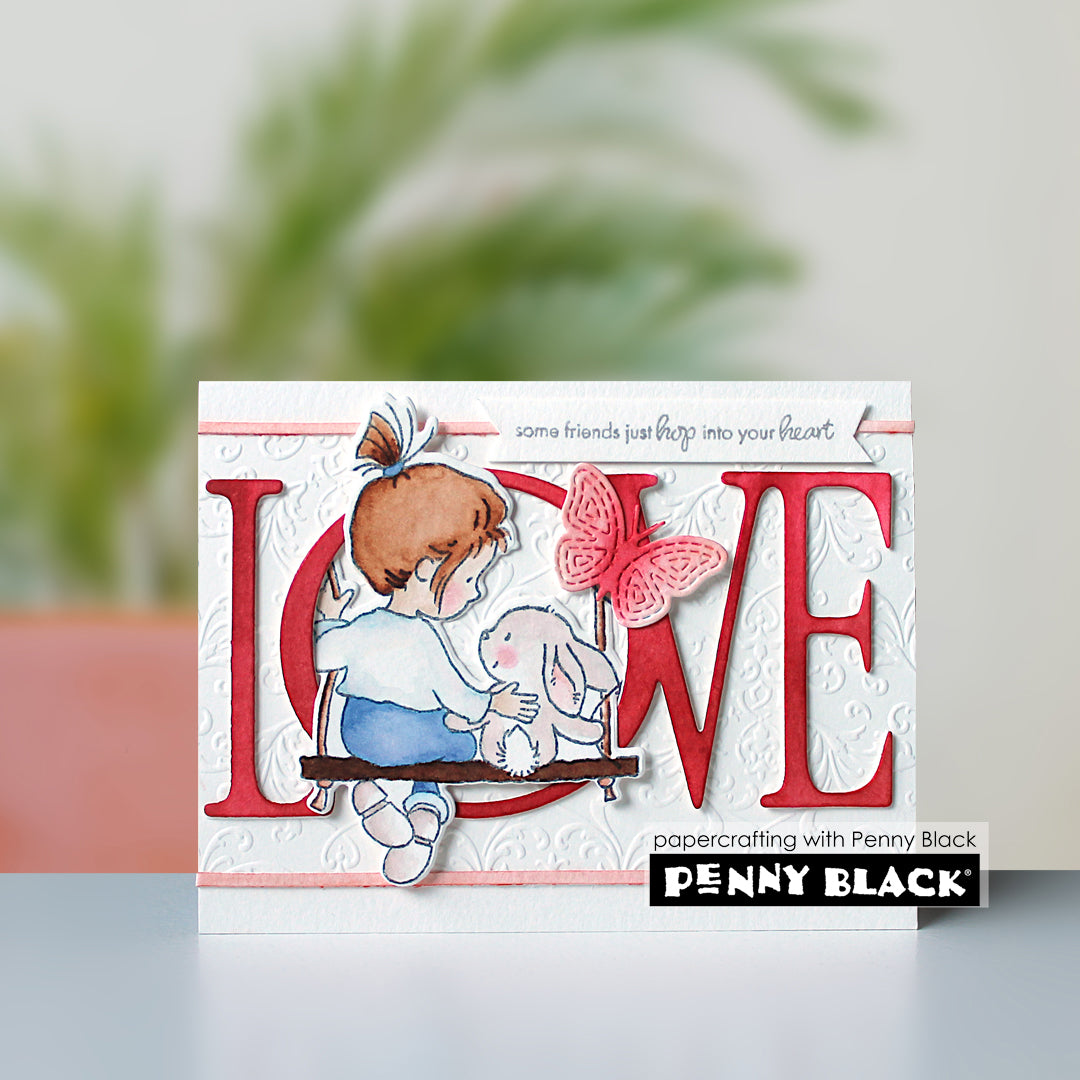 Penny Black Heart Hops Clear Stamps 31-190 love