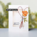 Penny Black Heart Petals Clear Stamps 31-185 bloom