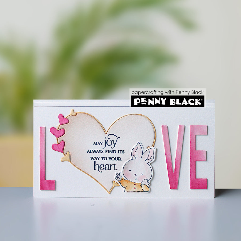 Penny Black Heart to Heart Thin Metal Creative Die 51-957 joy