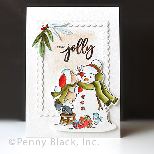 Penny Black Heartwarming Clear Stamp and Die Set jolly