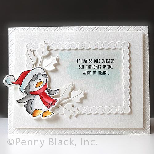 Penny Black Heartwarming Clear Stamp and Die Set penguin