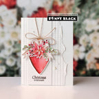 Penny Black Holly Jolly Ornaments Clear Stamp and Die Set christmas in bloom card
