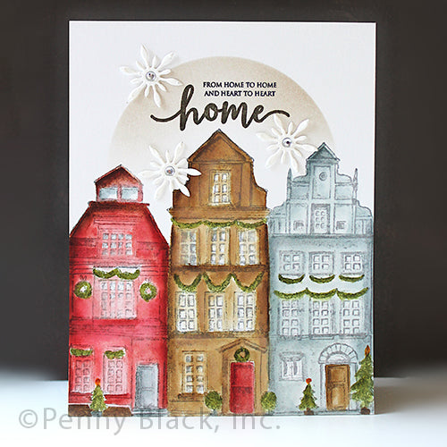 Penny Black Home Builder Clear Stamps 31-068 christmas