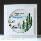 Penny Black Home Builder Clear Stamps 31-068 snowy hills
