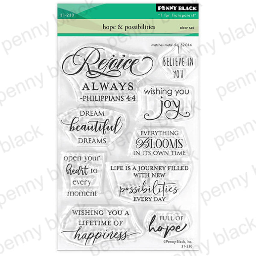Penny Black Hope and Possibilities Clear Stamps 31-230