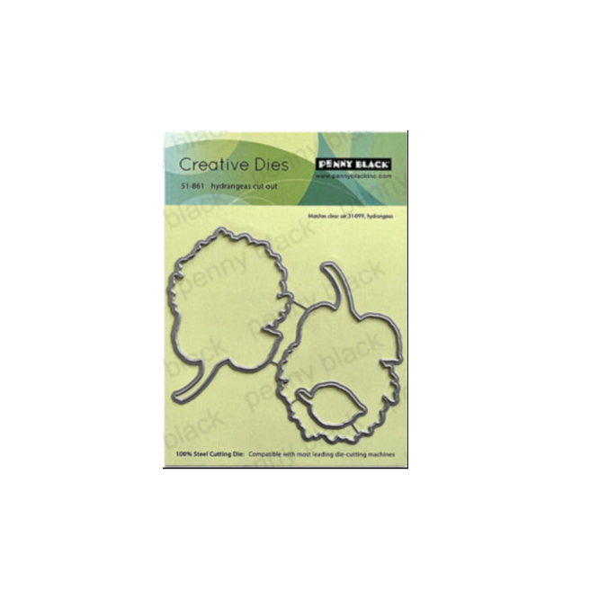 Penny Black Hydrangeas Clear Stamp and Die Set product image