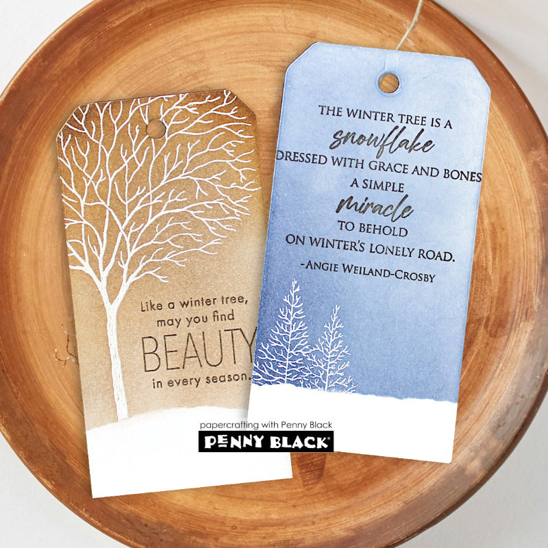 Penny Black Icy Timber Clear Stamps 31-179 tags