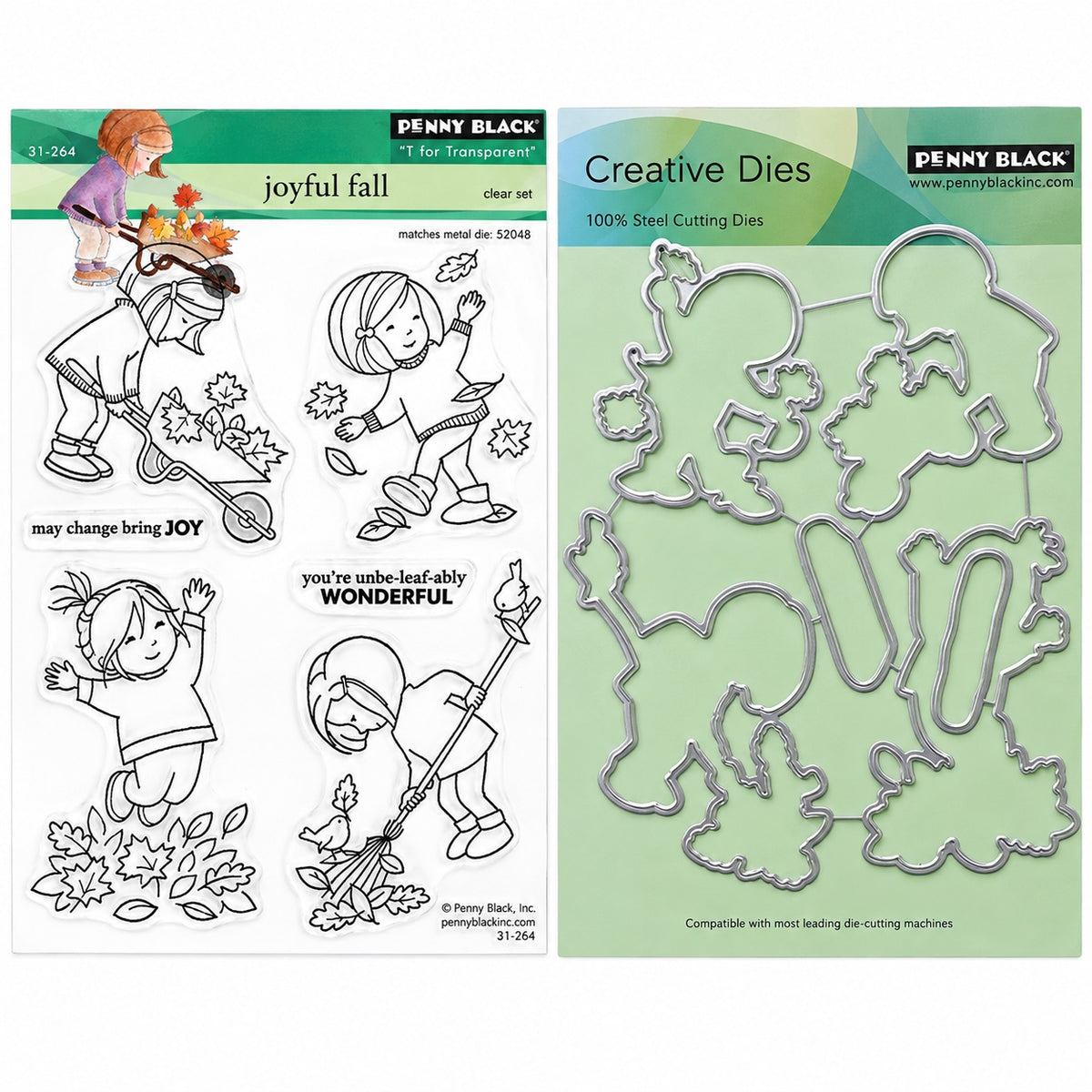 Penny Black Joyful Fall Clear Stamp and Die Set 1