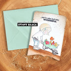 Penny Black Joyful Fall Clear Stamp and Die Set you're wonderful card