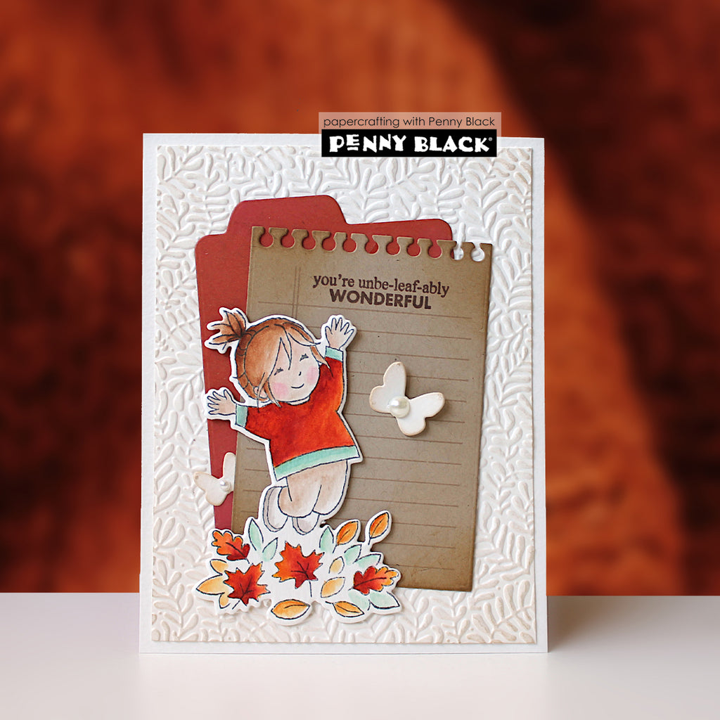Penny Black Joyful Fall Cut Out Dies 52-068 you're wonderful card