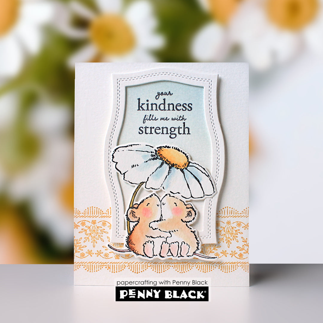 Penny Black Kind Beliefs Clear Stamp and Die Set daisy