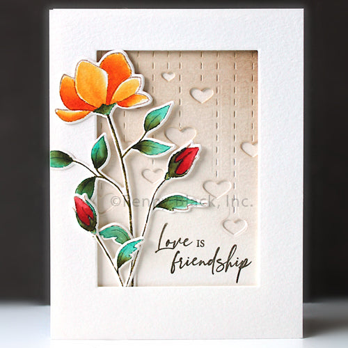 Penny Black Love Blooms Clear Stamp and Die Set friends