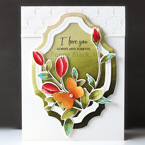 Penny Black Love Blooms Clear Stamps 31-124 love you