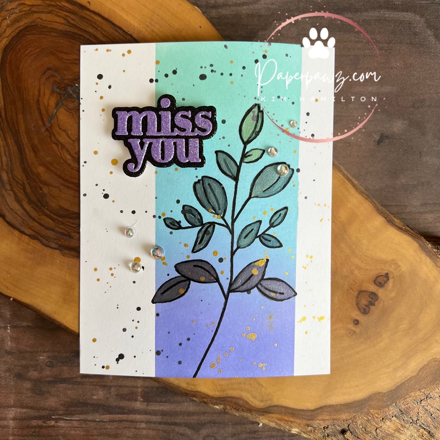 Penny Black Love Blooms Clear Stamps 31-124 miss you | color-code:ALT01