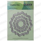 Penny Black Marbled Ripple Frame Dies 52-021