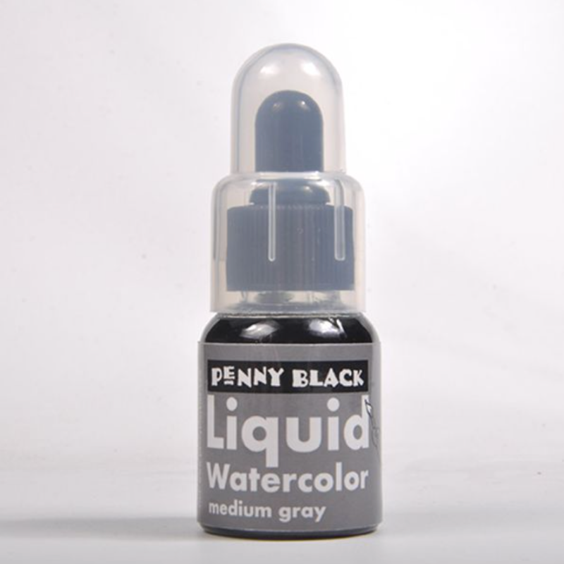 Penny Black Medium Gray Liquid Watercolor 75-015