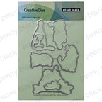 Penny Black Meowy Christmas Clear Stamp and Die Set christmas tree hat cards product image 2