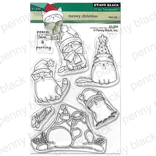 Penny Black Meowy Christmas Clear Stamps 31-256