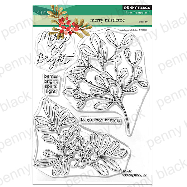 Penny Black Merry Mistletoe Clear Stamps 31-247