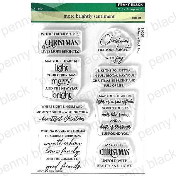 Penny Black More Brightly Sentiments Clear Stamps 31-260