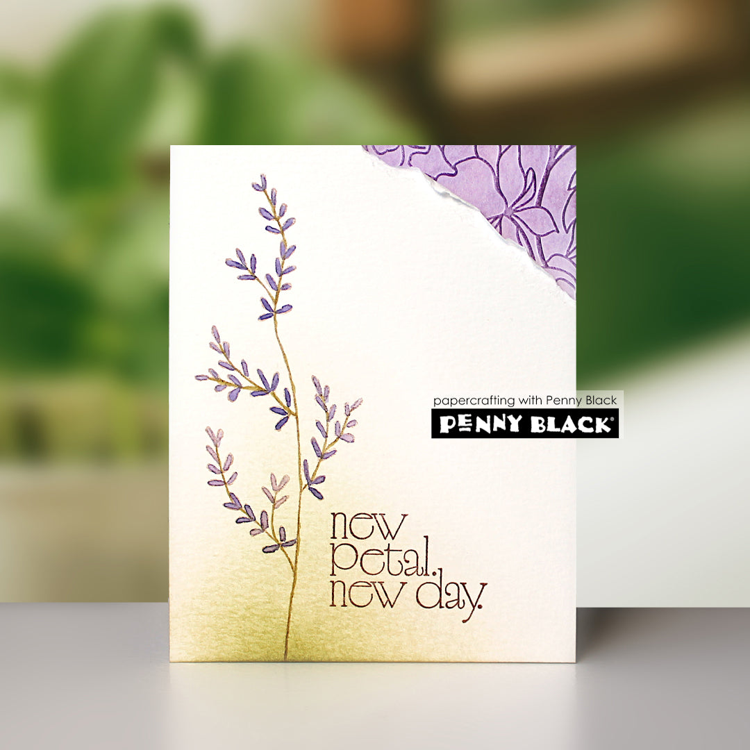 Penny Black New Petals Clear Stamps 31-213 purple flowers