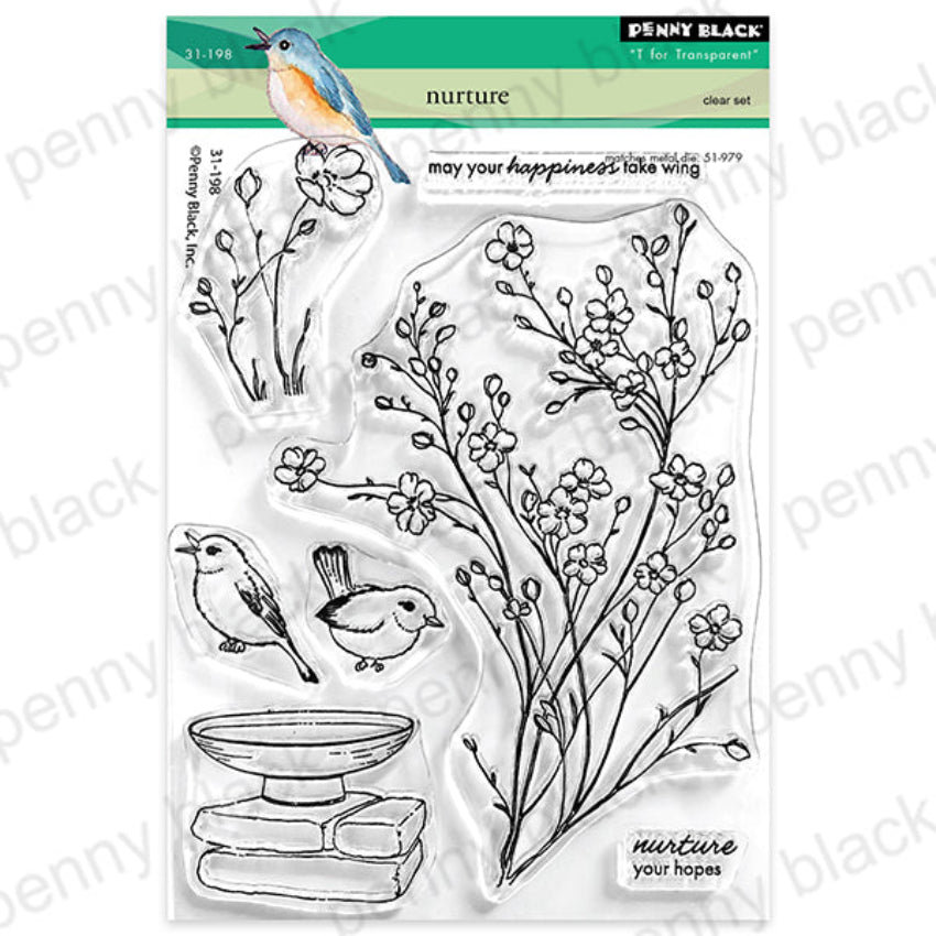 Penny Black Nurture Clear Stamp and Die Set image 1