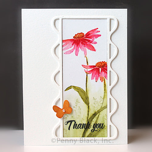 Penny Black Pas De Deux Cling Stamp 40-950 thank you